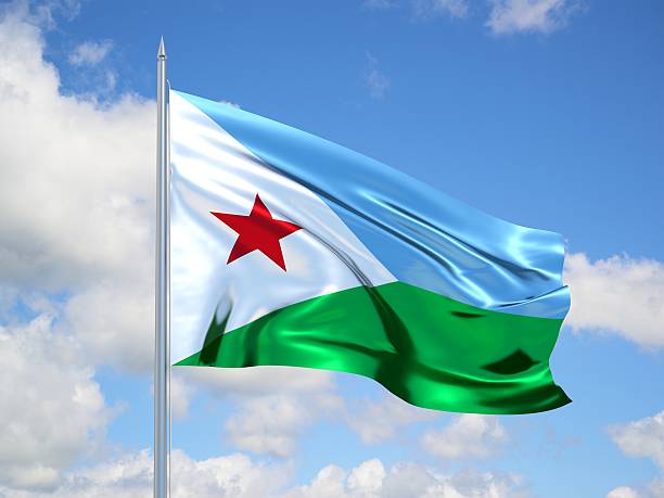 istock Djibouti 3d flag 469511118