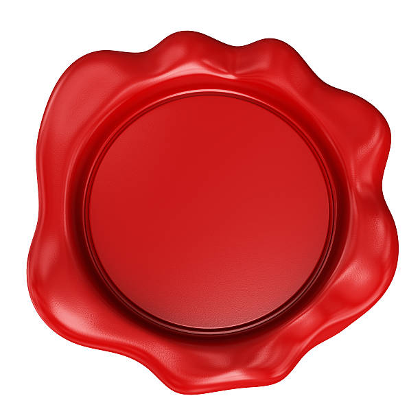 istock 3D blank red rubber stamp or wax seal 469511145