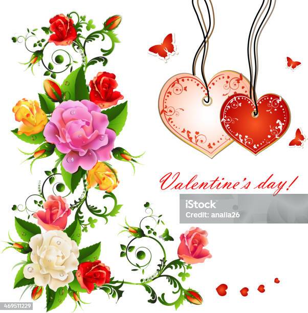 Valentine S Day Stock Illustration - Download Image Now - Beauty, Border - Frame, Butterfly - Insect