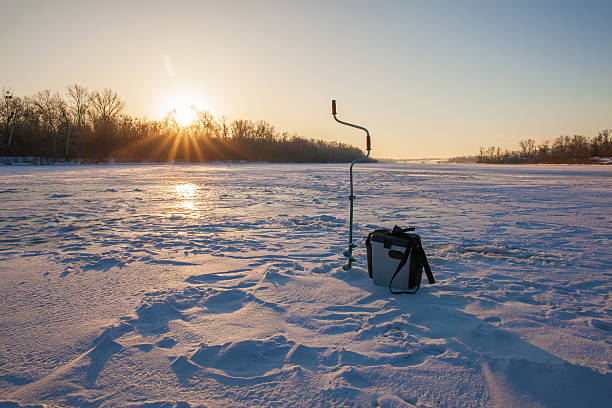 istock Ice fishing scene 469511873