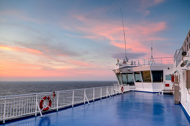 istock Deck of the Cargo passenger ferry 469514528