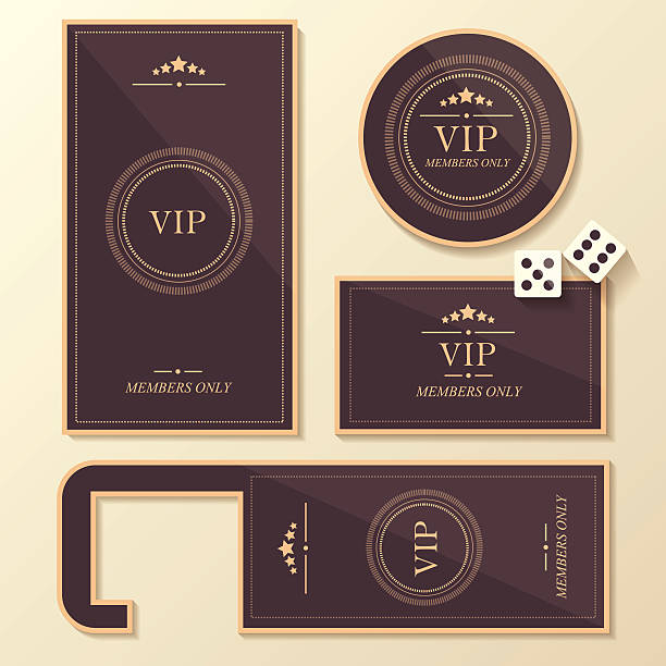 ilustrações de stock, clip art, desenhos animados e ícones de luxo premium conjunto de rótulos de clube vip cartão de adesão - platinum card