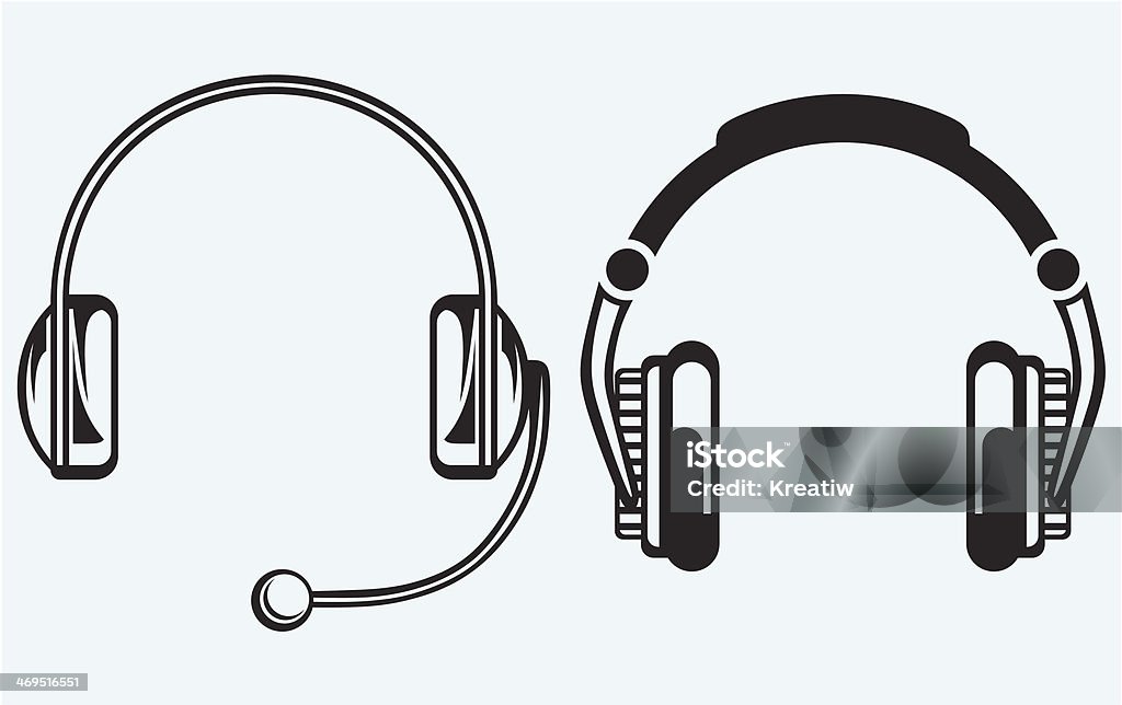 Icono de auriculares - arte vectorial de Auriculares - Equipo de música libre de derechos