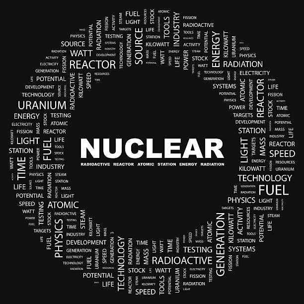 핵. - nuclear power station construction uranium energy stock illustrations