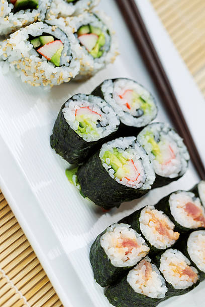 istock Handmade Sushi in Plate ready to eat 469516825