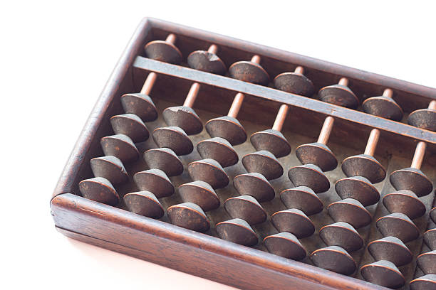 istock Japanese antique five beads wooden abacus 469516850