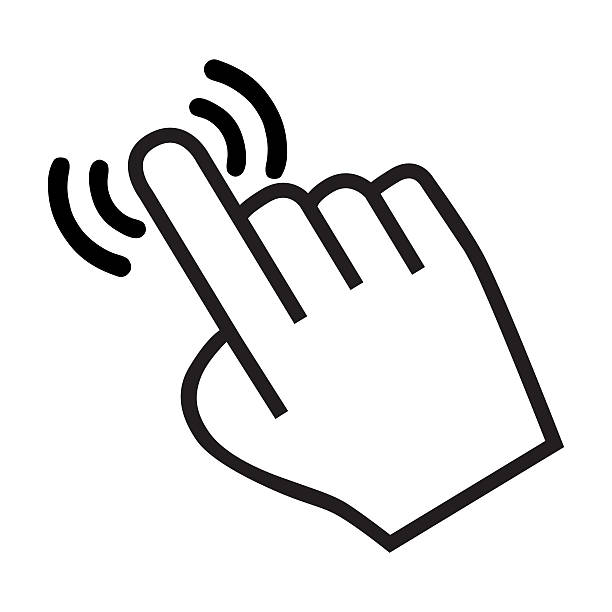 cursor hand icon cursor hand icon with shadow on white background computer mouse photos stock pictures, royalty-free photos & images