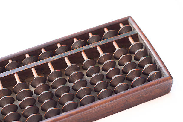 istock Japanese antique five beads wooden abacus 469517814