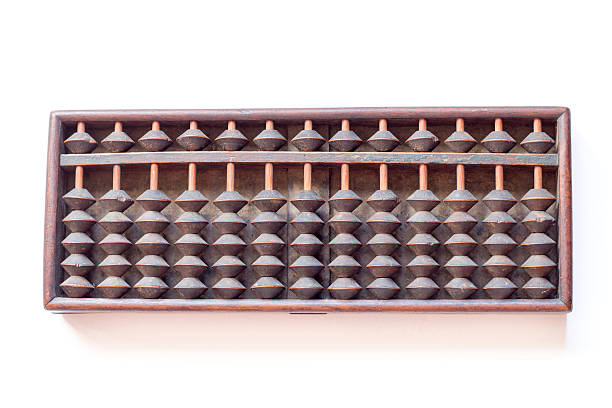 istock Japanese antique five beads wooden abacus 469517816