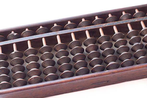istock Japanese antique five beads wooden abacus 469517818