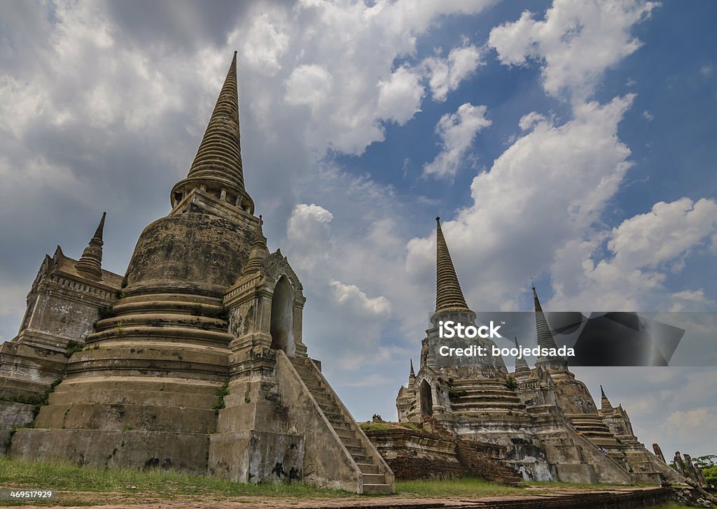 Ruinen der Tempel in Ayutthaya, Thailand - Lizenzfrei Abgerissen Stock-Foto