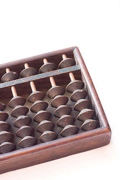istock Japanese antique five beads wooden abacus 469520850