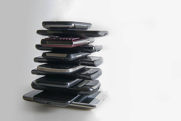 E-waste – smart phones stock photo