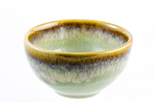 ceramic bowl studio isolated on white background