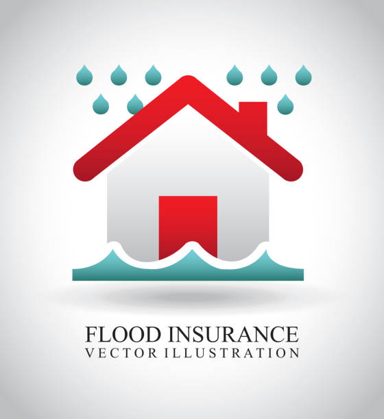 illustrations, cliparts, dessins animés et icônes de inondation assurance - flood water shield help