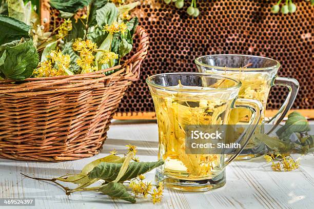 Tea With Lime Honey Served In The Garden At Summer Stock Photo - Download Image Now