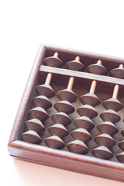 istock Japanese antique five beads wooden abacus 469529420