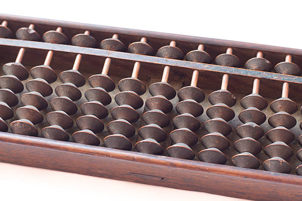 istock Japanese antique five beads wooden abacus 469530106