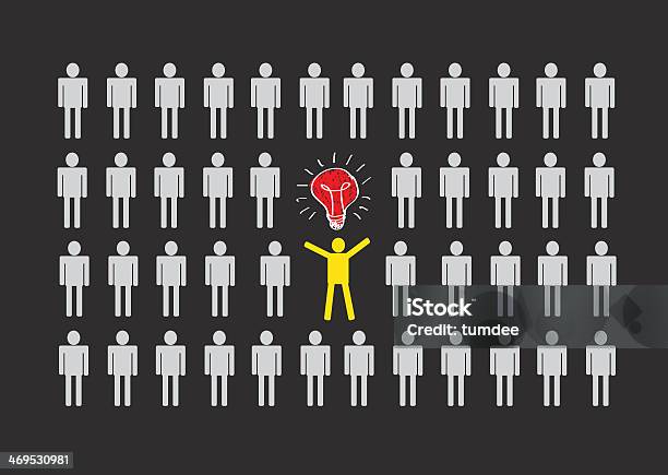 People Icons Think Different Stock Photo - Download Image Now - Adult, Horizontal, Human Body Part