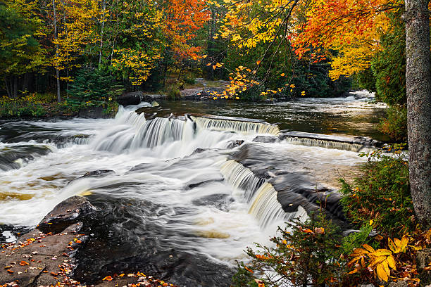Upper Bond Falls in the Autumn stock photo