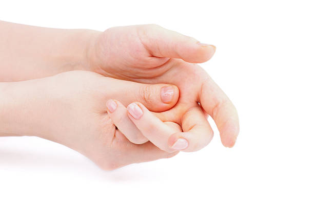 Healthy Hand Massage stock photo
