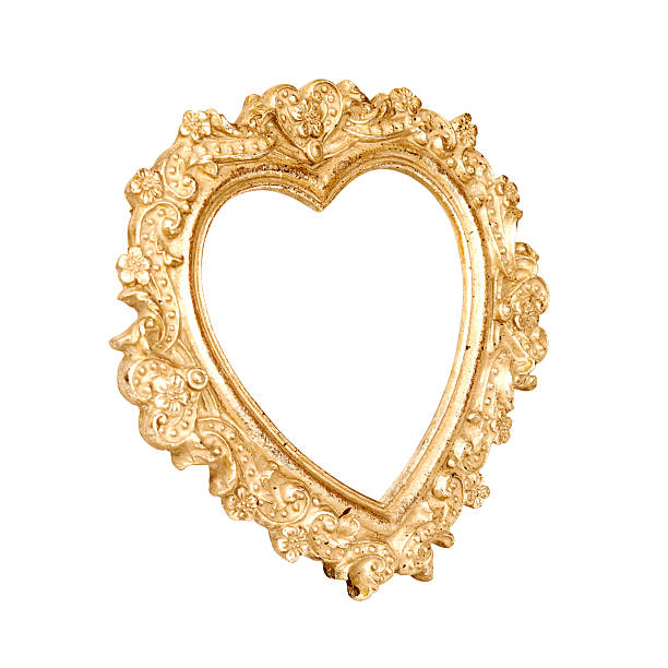 istock Golden heart picture frame 469534911