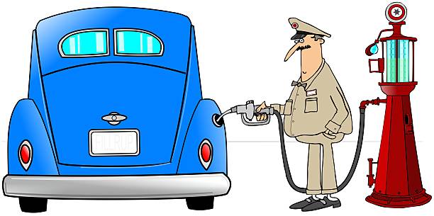 benzin-füllung - fillup stock-grafiken, -clipart, -cartoons und -symbole