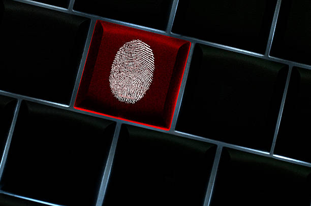 istock Onliine crime scene concept with the fingerprint left 469538765