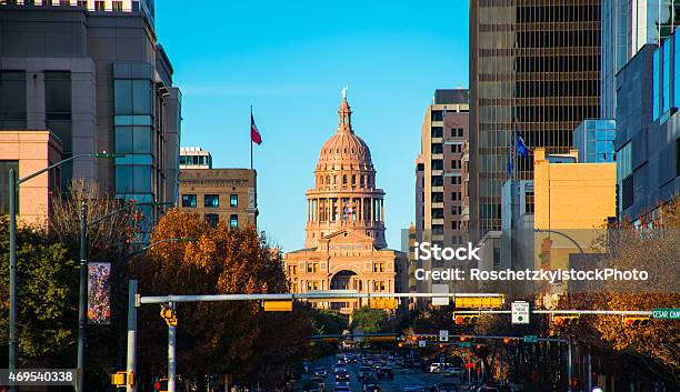 Texas Capital Building From South Congress Bridge Stock Photo - Download Image Now - Texas, Austin - Texas, Capitol Building - Washington DC