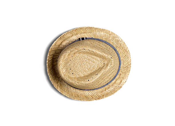 istock Brown straw hat isolated on white background 469540760