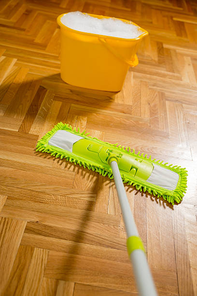 istock Yellow bucket is filled with water and foam. 469540766