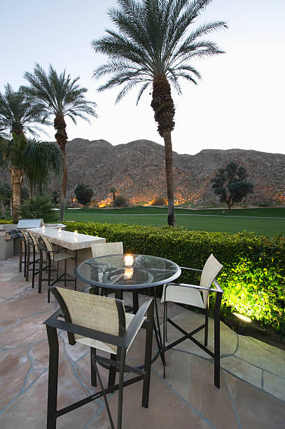 istock Patio Chairs And Tables 469541927