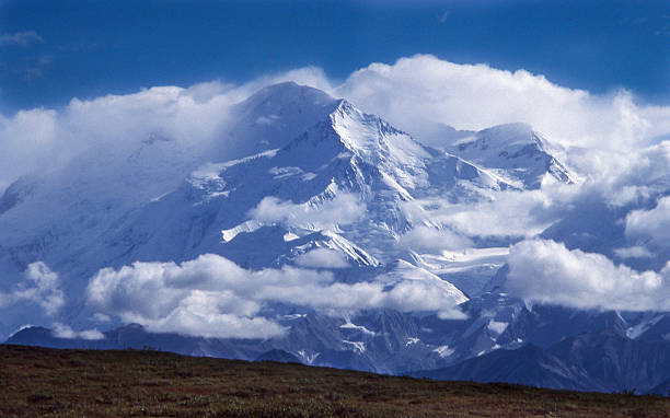 istock Zoomed in Ciew Mount. McKinley Under a Cloud Bank 469544200