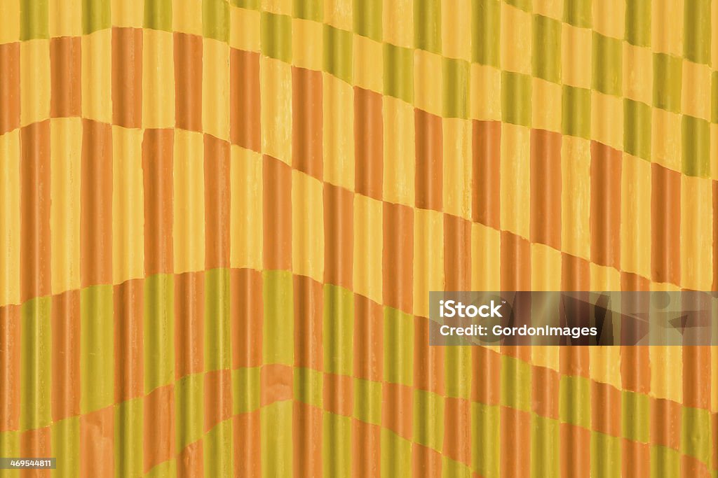 Pattern Painted Corrugated Iron Corrugated iron painted with a wave like pattern. Backgrounds Stock Photo