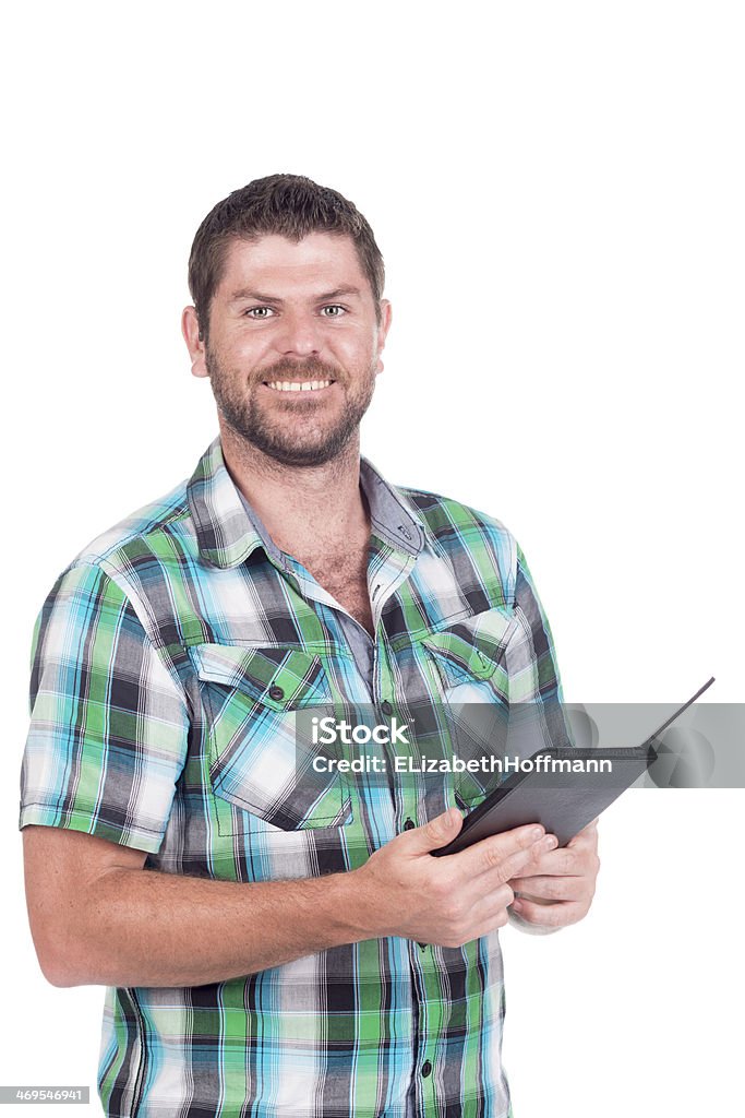 Homem com e-reader surdos - Foto de stock de Adulto royalty-free
