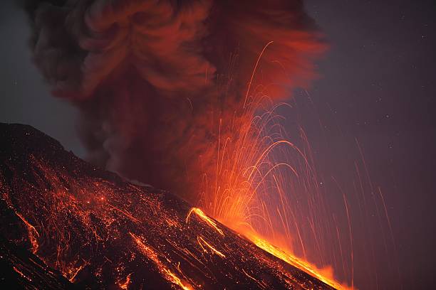 istock Molten lava erupting from Sakurajima Kagoshima Japan 469546997