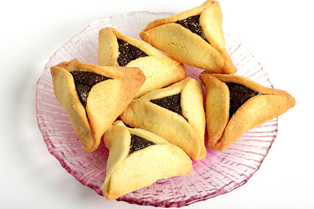 Hamentashen -  Jewish pastries for Purim stock photo