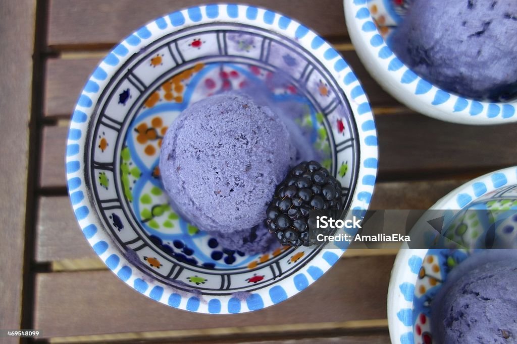 Blackberry ice cream Berry Fruit Stock Photo