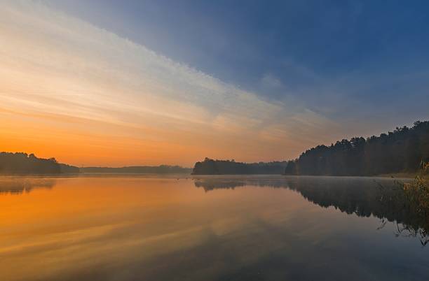 istock Beautiful lake sunrise landscape 469548524