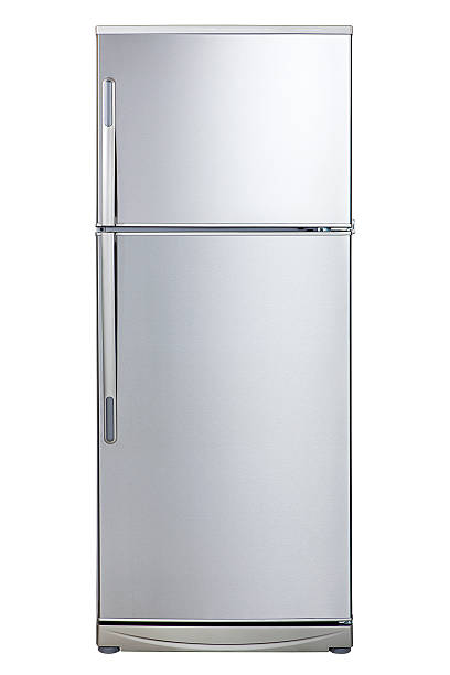 Refrigerator Refrigerator isolated on white background (with clipping path) vehicle door stock pictures, royalty-free photos & images