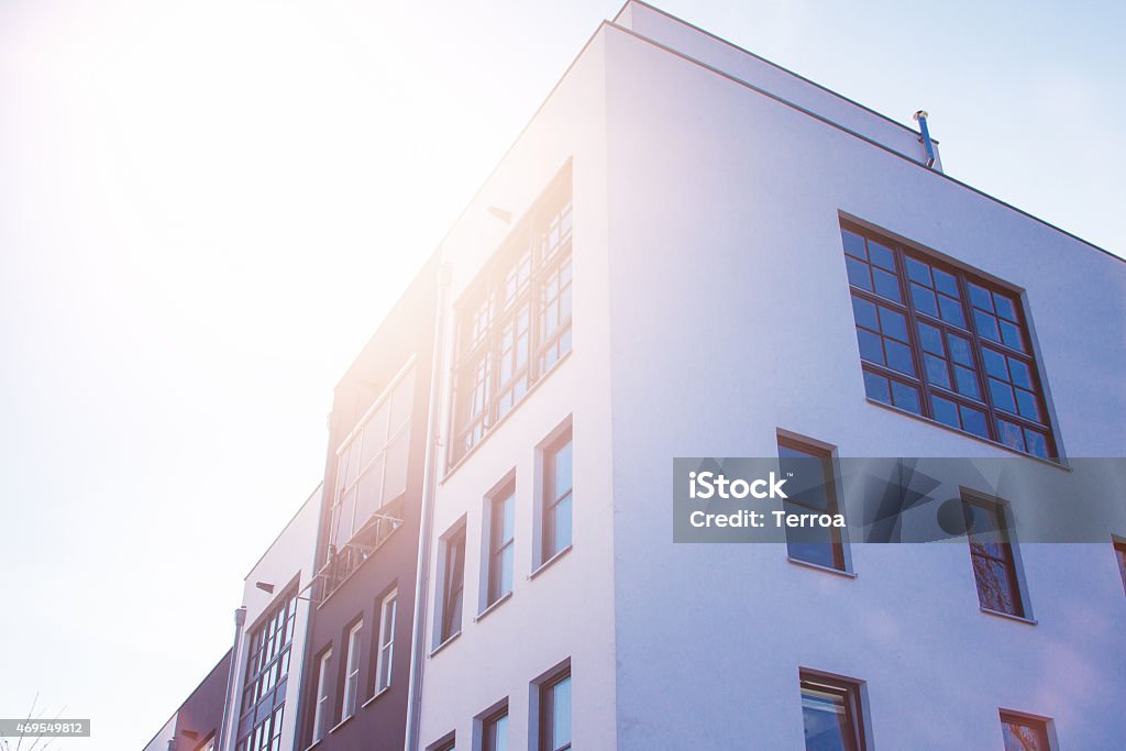 Townhouse with sunlight 2015 Stock Photo