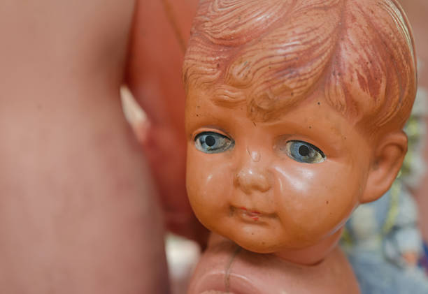 Pissing Boy (Manneken Pis) toys in souvenir shop - symbol of Brussels Belgium