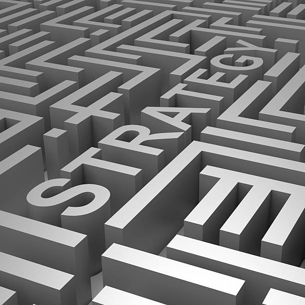 istock Strategy Word In Maze Shows Blueprint Or Plan 469550137