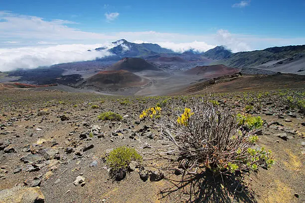 Photo of Caldera of the Haleakala volcano in Maui island