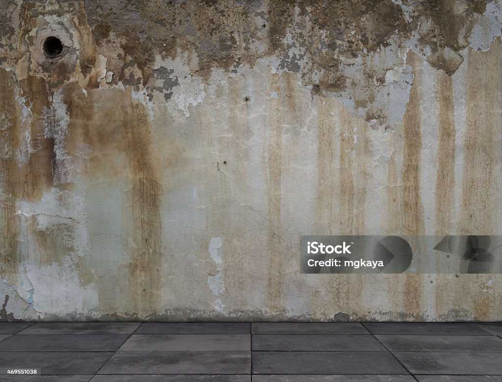 Mold on Damaged Wall with Sidewalk Mold on water damaged wall with sidewalk texture background image. 2015 Stock Photo