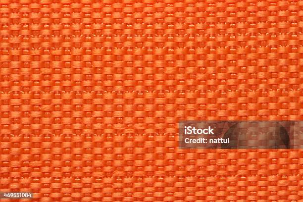 Closeup Of Orange Color Polyester Bag Textile Stock Photo - Download Image Now - 2015, Abstract, Backgrounds
