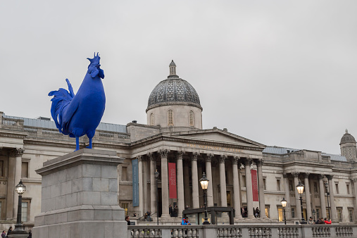 London, UK - February 7, 2015:  Katharina Fritsch's controversial modern fiberglass sculpture \