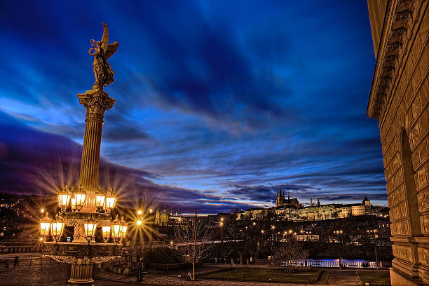 istock Prague Rudolfinum, castle view 469551955