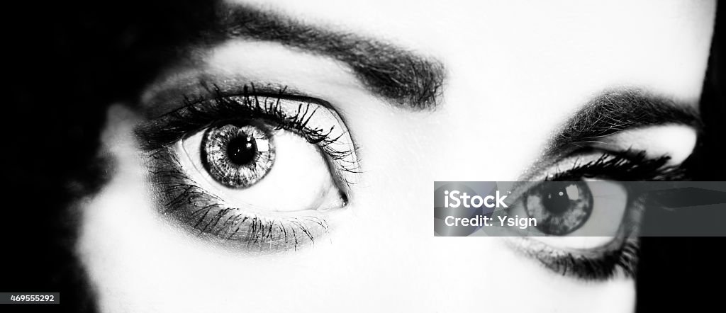 close up of a womans eyes close up of a womans eyes focused on the closest 2015 Stock Photo