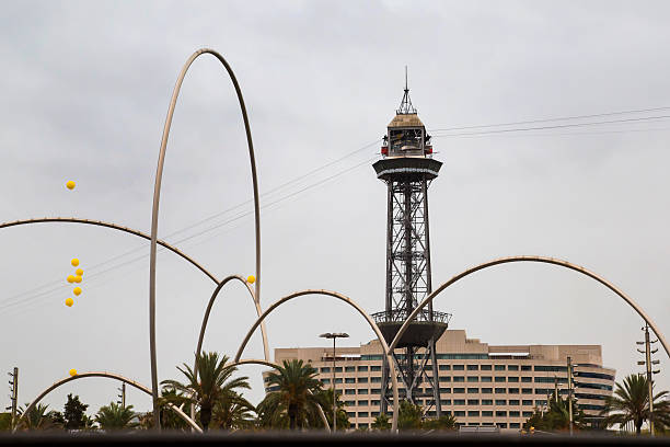 Barcelona - Yellow balloons launched in support for Catalonia's independence stock photo